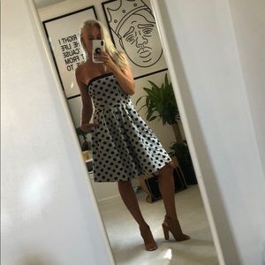 Limited Strapless Polka Dot Dress